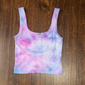 Abercrombie & Fitch Pink and Blue Tie-Dye Tank Top
